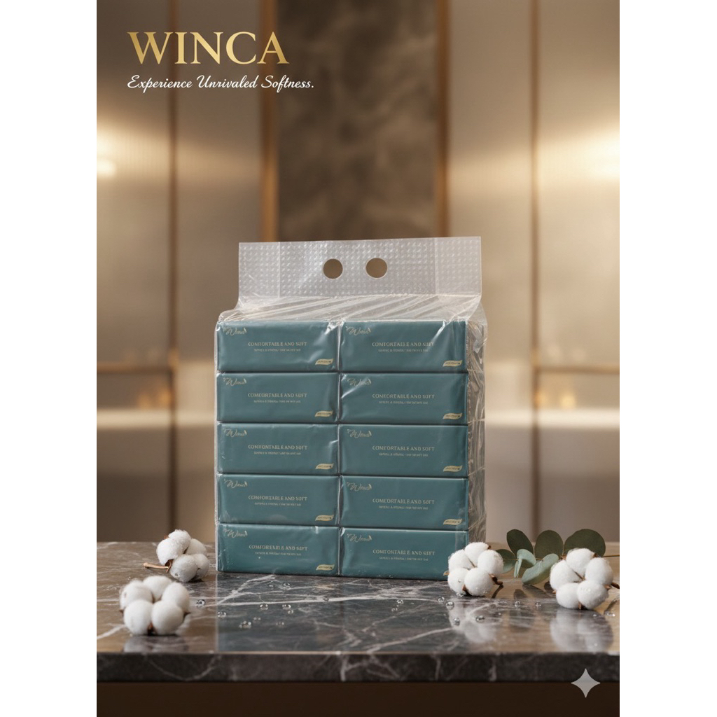 1หิ้วwinas ทิชชู่แห้ง 240 แผ่น หนา 4 ชั้นงานเกรดดี เนื้อไม่เป็นขุยสะดวก