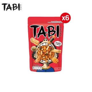 [แพ็ค 6 ห่อ] Tabi Arare Japanese Mix ทาบิ อาราเระ ข้าวอบกรอบสไตล์ญี่ปุ่น รวมรส 52g