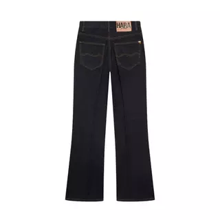 HARA HMC1-9101-02 Boot Cut Fit Jeans กางเกงยีนส์ มิดไนท์บลู ด้ายทอง ขาม้า 9-10.5 นิ้ว Midnight Classic