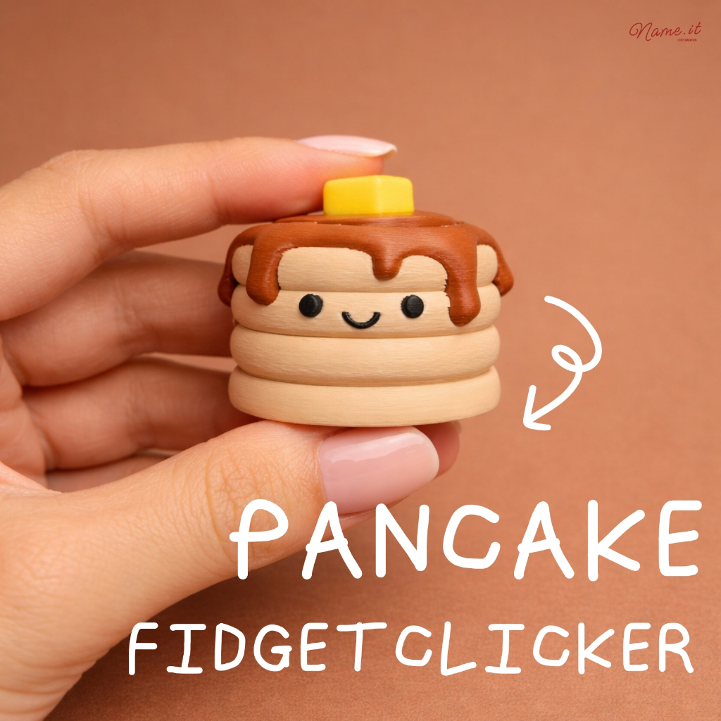 พวงกุญแจแพนเค้กกดได้ Pancake Clicker