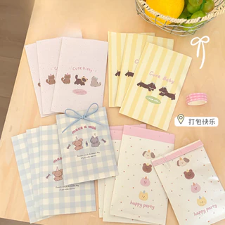 [แพ็ค10ใบ] ถุงกระดาษ ซองกระดาษ ลายน่ารัก ถุงลายการ์ตูน ถุงกระดาษใส่ขนม ใส่ของจุกจิก [PB50]