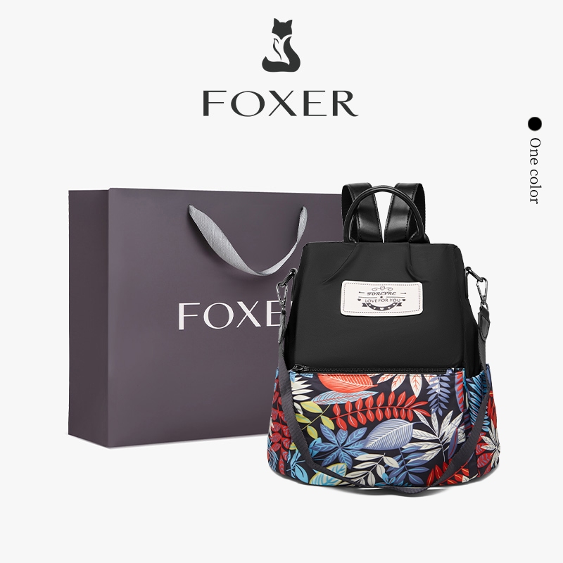 FOXER 13L กระเป๋าสะพายคู่ลายดอกไม้ การออกแบบที่ไม่ซ้ำกัน ร้อยในชีวิตประจำวัน