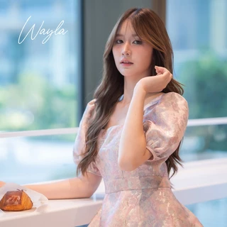 Wayla Belle (White/Primrose/Sandy/Sage/Rainy/Navy) - เดรสคอสี่เหลี่ยม กระโปรงทรงย้วย