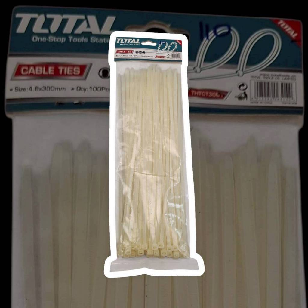 เคเบิ้ลไทร์ (สายรัดTotal รุ่น THTCT3001ขนาด 4.8×300mm. ชนิด Meterial:Nylon66 (ถุง100เส้น)