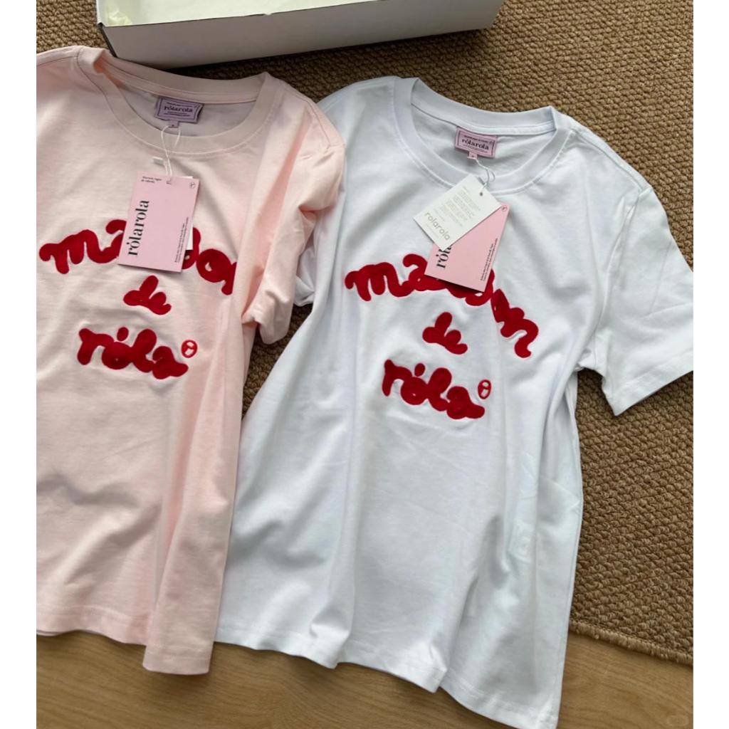 Rolarola Maison Rola Embroidery T-shirt วอนยอง เสื้อเกาหลี ระบายอากาศดี ราคา ถูกที่สุด ดีลบีเคเค แกลเลอรีภาพที่ 9