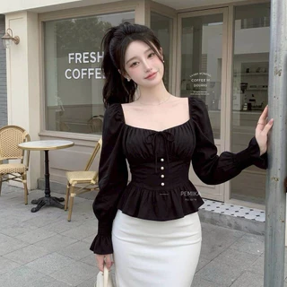 F01🍒 [มีไซส์ใหญ่ อก 34-62] S-XXXXXL เสื้อคอเหลี่ยมสาวอวบทรงคอร์เซ็ต สวยสับฉบับตัวแม่ ใส่แล้วมีเอว อกใหญ่แค่ไหนก็เอาอยู่