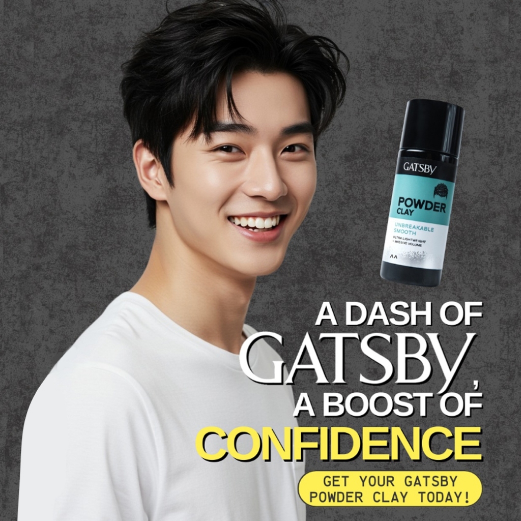 Gatsby powder clay แกสบี้ ผงแป้งเซ็ตผม บางเบา สร้างวอลลุ่ม 20ml.