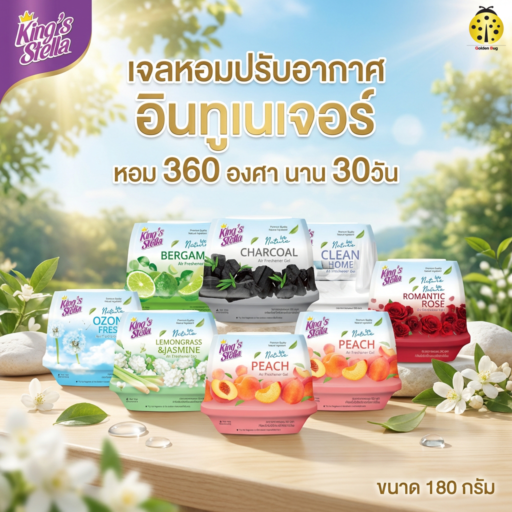 King's Stella คิงส์สเตลล่า Into Nature Gel เจลน้ำหอมปรับอากาศ 180g