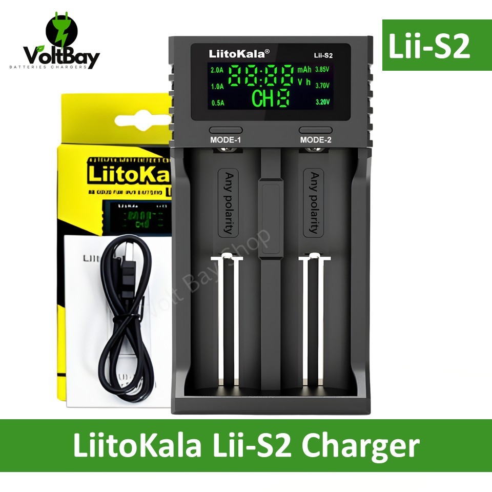 LiitoKala รุ่น Lii-S2 Charger เครื่องชาร์จแบตเตอรี่ ชาร์จเร็ว 2A/1h