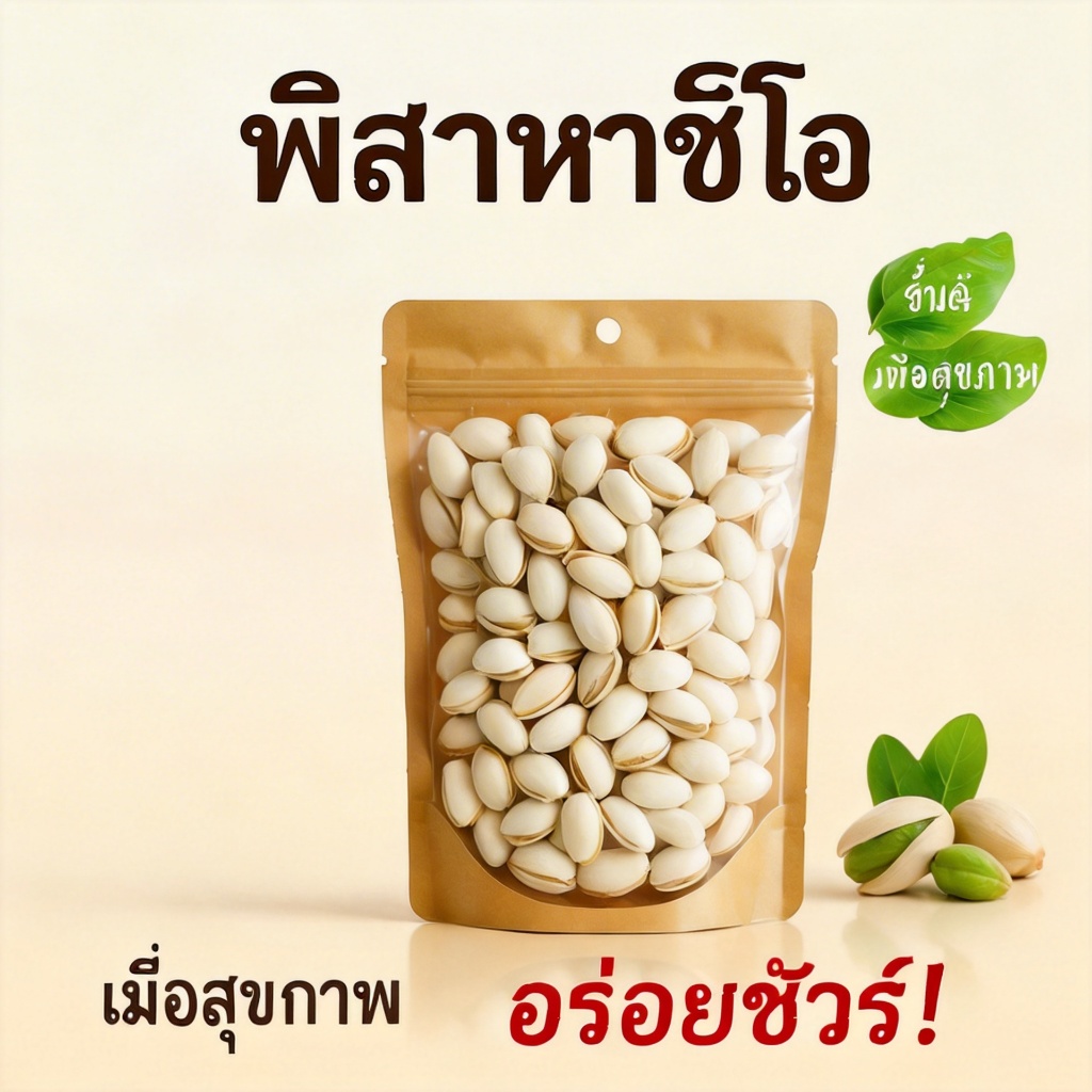 พิสตาชิโออบกรอบ เกรดพรีเมียม 300กรัม กรอบอร่อย เคี้ยวเพลิน ไม่เหม็นหืน