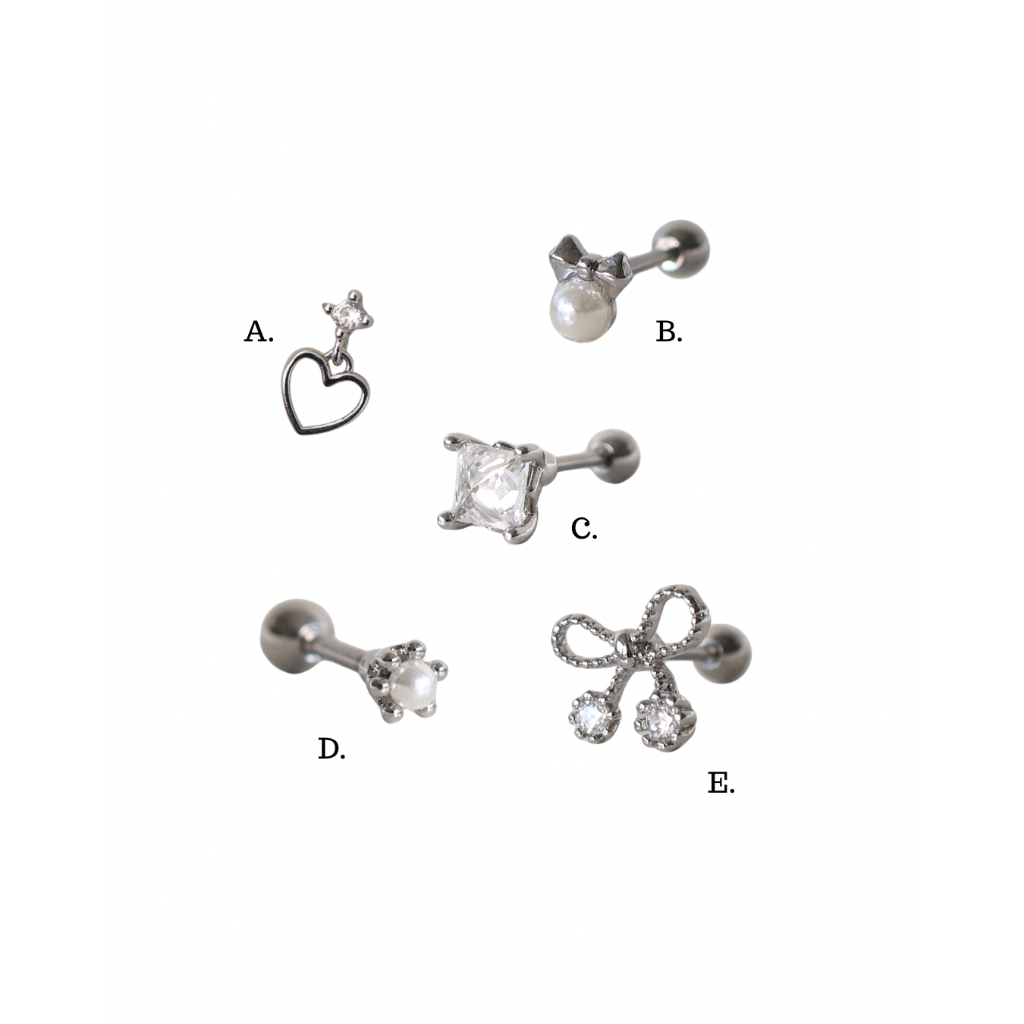 A.piece จิวแสตนเลส [surgical steel] Sweet Charm piercing (ราคาต่อข้าง)