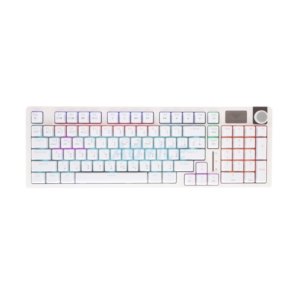 KEYBOARD WIRELESS BLUETOOTH AULA S98 WHITE (RED SWITCH คีย์บอร์ด)