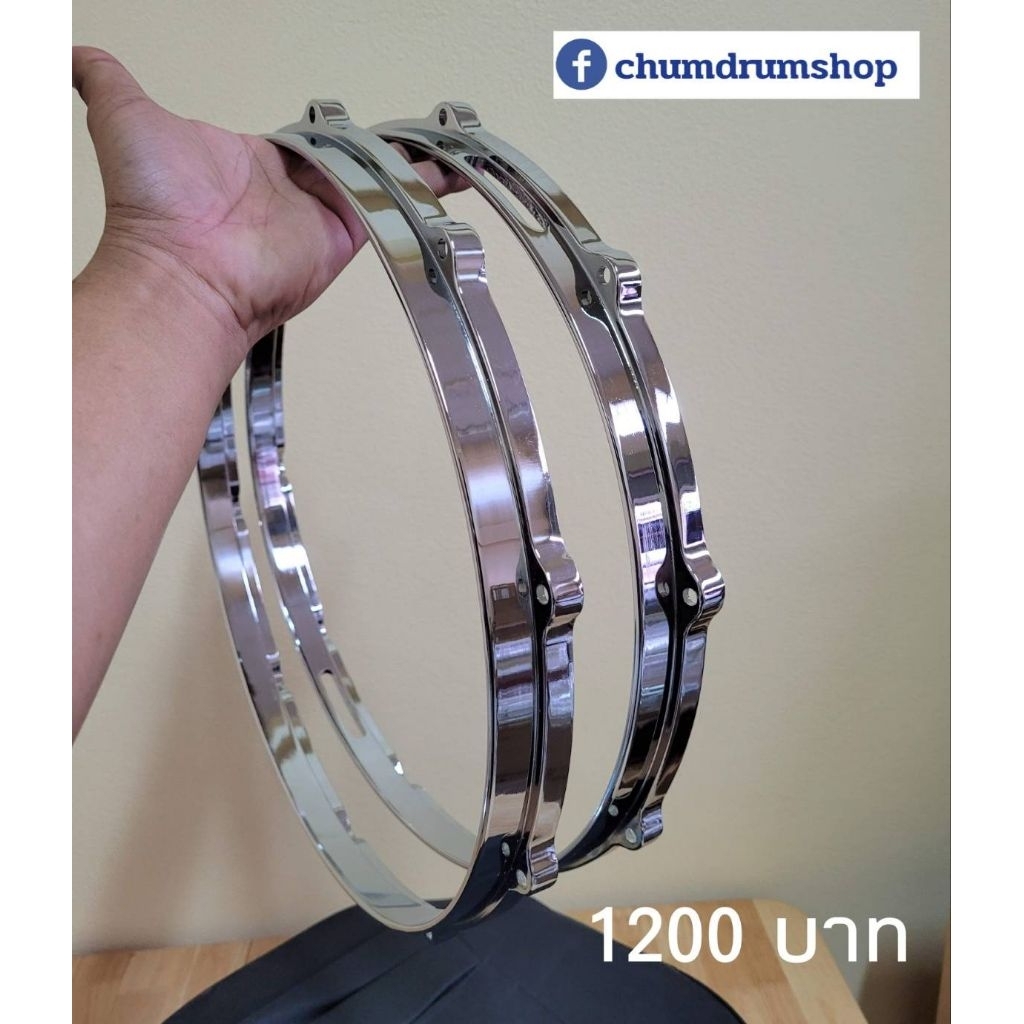 ขอบสแนร์ไดแคส 14 นิ้ว 10 รู | Die Cast Hoop Snare Drum 14” แข็งแรง เสียงแน่น สำหรับกลองสแนร์