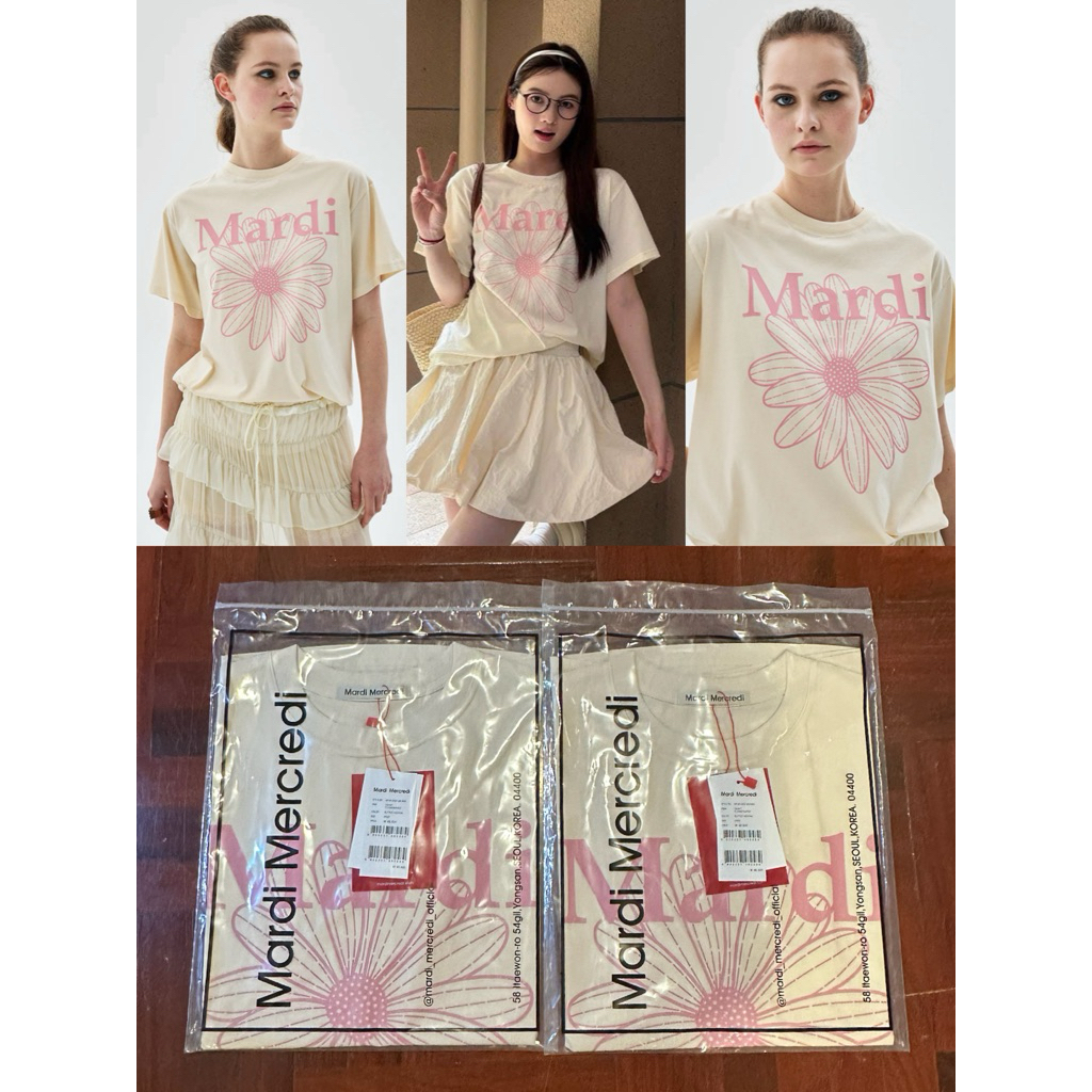 พร้อมส่ง สีใหม่ล่าสุด🔥TSHIRT FLOWERMARDI_BUTTER INDIPINK