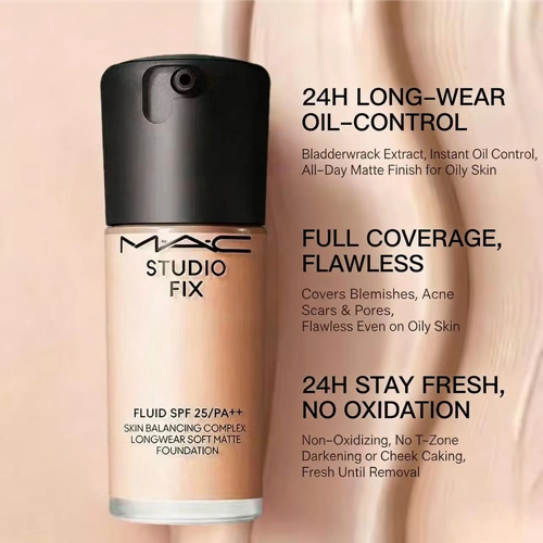 รองพื้น MAC Studio Fix 30ml ของแท้ 100% คุมมันเนียนกริบ ปกปิดดีเยี่ยม กันเหงื่อ ติดทนนาน พร้อมส่งทันที