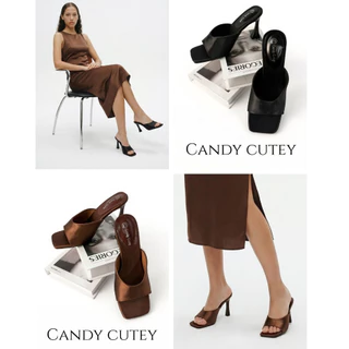 Candy Cutey รองเท้าส้นสูงหัวเหลี่ยม แบบสวม มาพร้อมดีไซน์หัวที่ให้ลุคทันสมัยและโฉบเฉี่ยว ด้วยส้นรองเท้าทรงเรียวแห