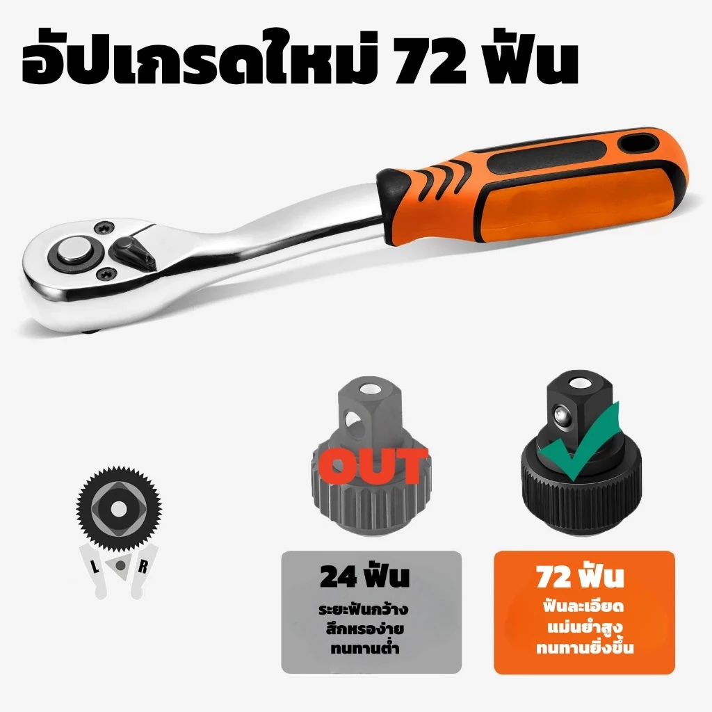 ชุดบล็อกประแจ 85 ชิ้น เครื่องมือช่างอเนกประสงค์ thumbnail 8