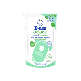 D-nee ดีนี่ ผลิตภัณฑ์ซักผ้าเด็ก Organic New Born กลิ่น Organic Aloe Vera 530 มล., สีเขียว