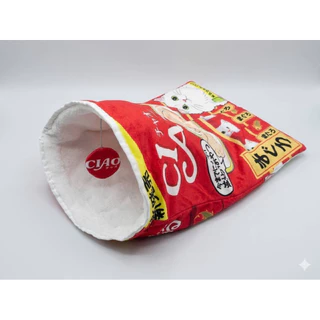 **FREE * แถมที่นอนซุก* Ciao Churu - เชา ชูหรุ ขนมแมวเลีย คละรวม 5 รส แบบกระปุก 100ชิ้น/กระปุก