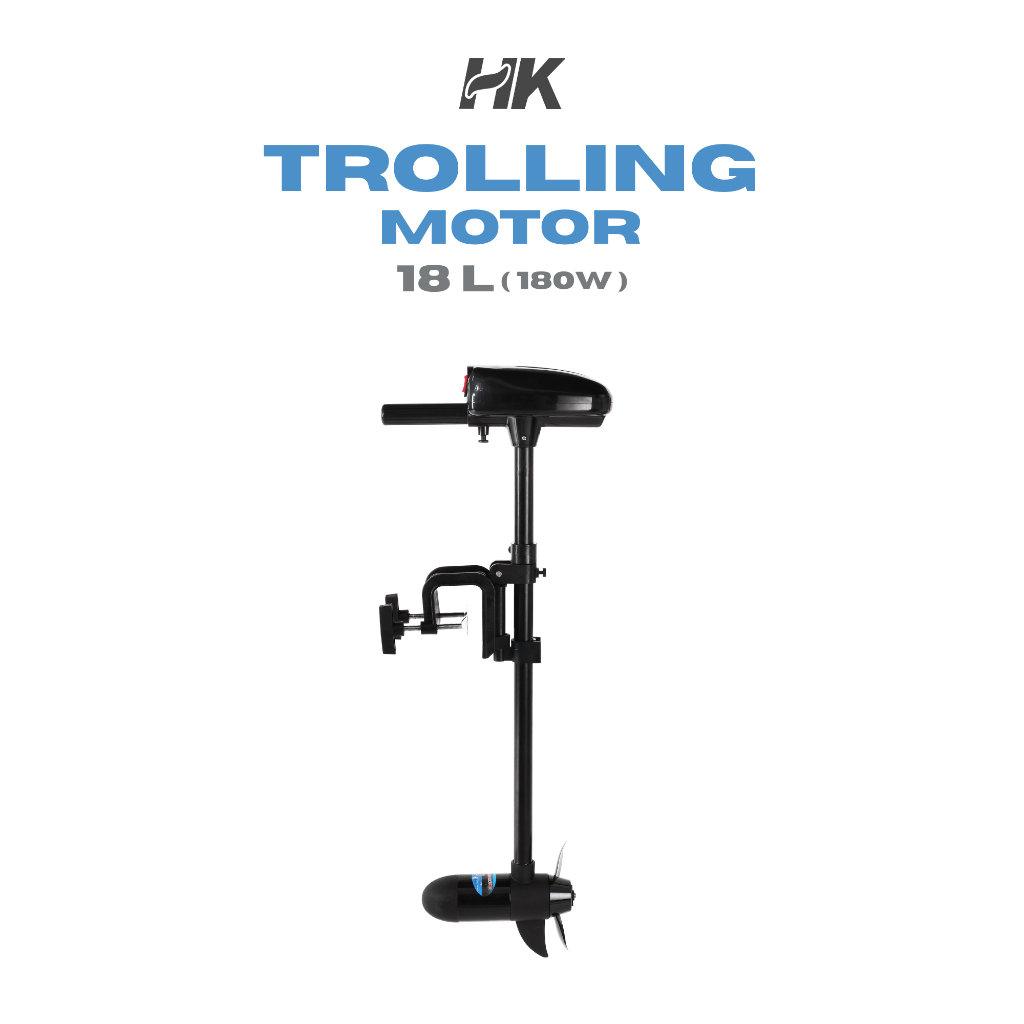 มอเตอร์ไกด์ Motor guide HK 18lbs มอเตอร์ติดท้ายเรือ ใช้กับเรือได้ทุกประเภท รับประกันศูนย์ไทย