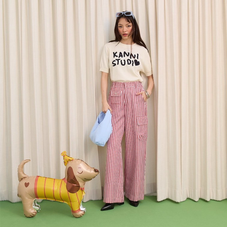 KANNI - LOLLIPOP TOP เสื้อแขนสั้นผ้า KNIT