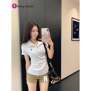 Fancy Fashion T-shirt เสื้อโปโลแขนสั้นมีดีไซน์เรียบง่ายและดูดี เหมาะสำหรับสวมใส่ในโอกาสต่างๆ