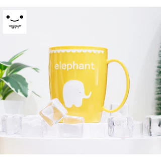 MOMOMART แก้วน้ำพลาสติก 400ml แก้วน้ำดื่ม มีหูจับ แข็งแรง ทนทาน รุ่น MD10-011-16