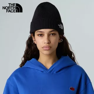 THE NORTH FACE TNF LOGO BOX CUFFED BEANIE - TNF BLACK หมวกบีนนี่ Unisex