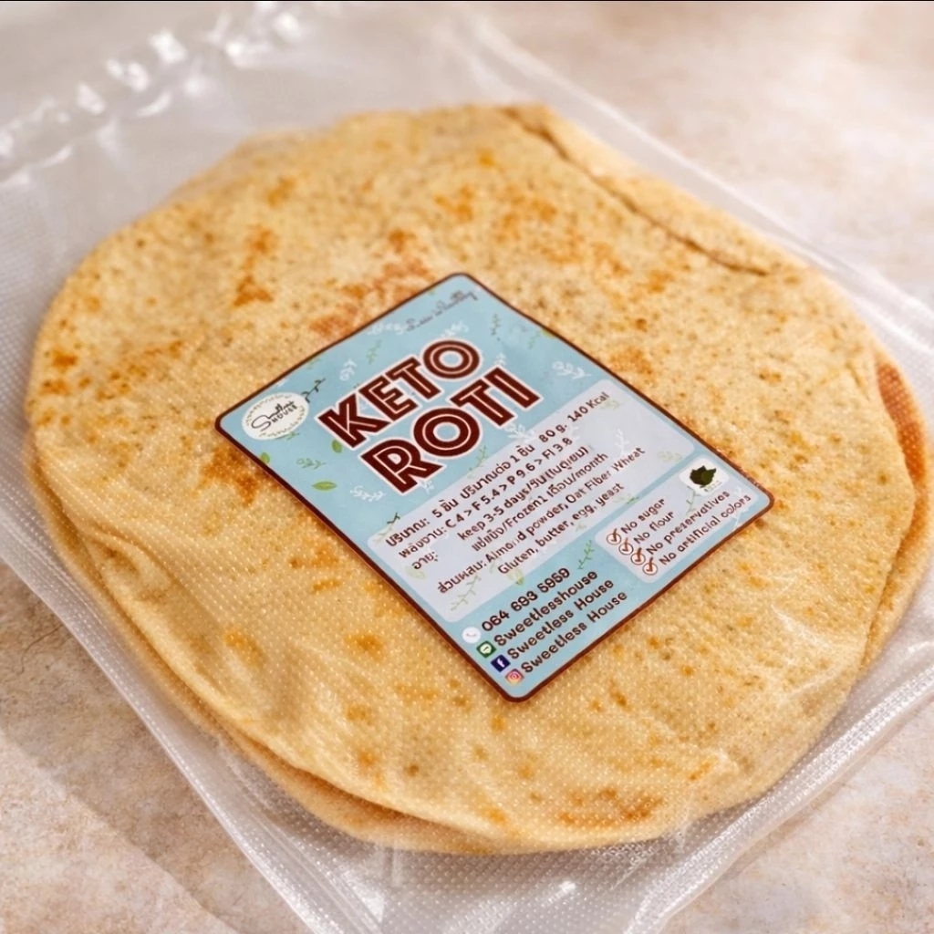 Tortillar wrap คีโต แรฟ 5 ชิ้น ส่งแบบธรรมดา/instant/express/รถเย็น