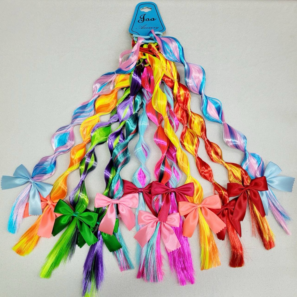 ยางมัดผม ยางเปีย คละสี มีหลายแบบ หลายทรงให้เลือก มัดละ 12 ชิ้น