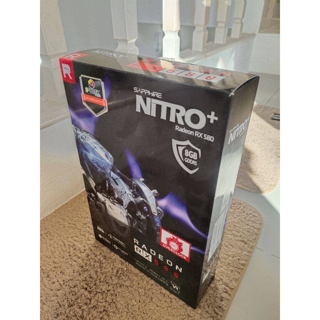 กล่องการ์ดจอมือสองสภาพใหม่ RX580 Nitro Sapphire