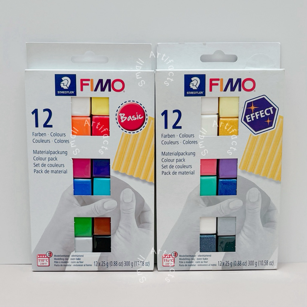 STAEDTLER FIMO Soft Polymer Clay 12 สี Basic / Effect