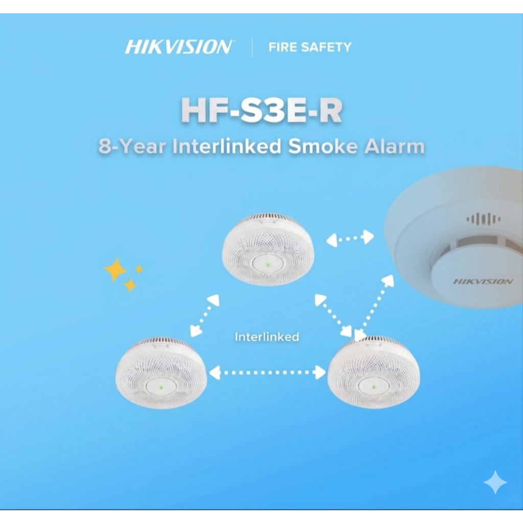 Hikvision HF-S3E-R (Interliked Smoke Alarm) 8 ปี