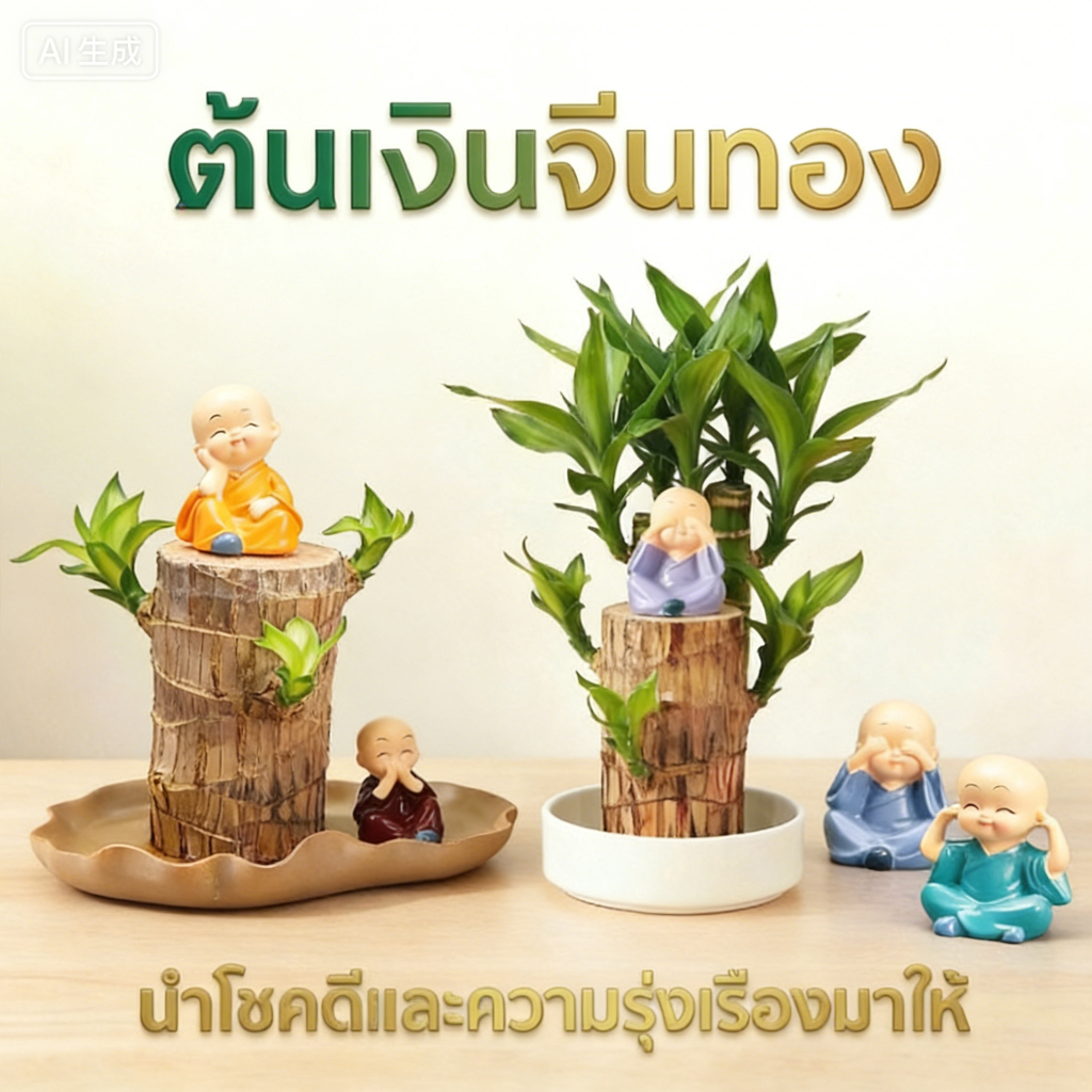 ต้นบราซิล ไม้มงคล โชคดี มงคลนำทรัพย์ ใบเขียวตลอดปี ปลูกง่าย ช่วยธุรกิจรุ่งเรือง ส่งฟรี ตกแต่งโต๊ะทำงานฮวงจุ้ยดี พระเด็ก