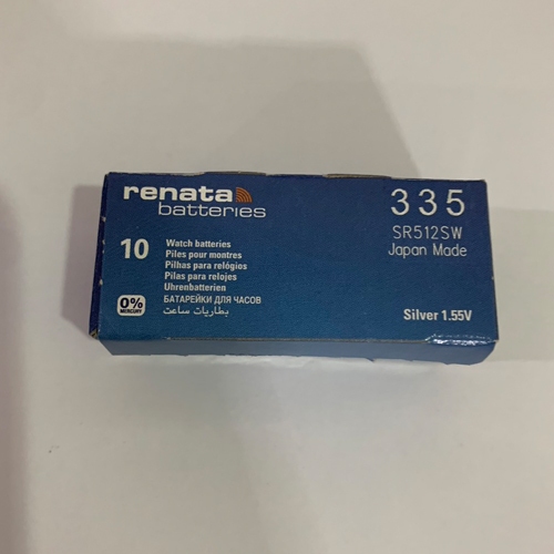 ถ่านกระดุม Renata ถ่านของแท้ 1.55V SR512SW , 335 / SR512 จำหน่ายยกกล่อง จะมี 10เม็ด