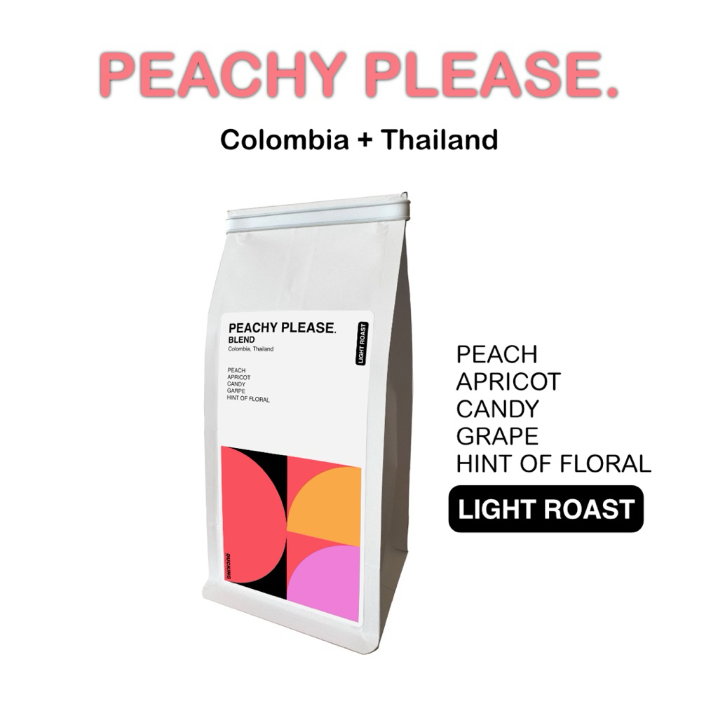 เมล็ดกาแฟคั่วอ่อน PEACHY PLEASE BLEND 200g.