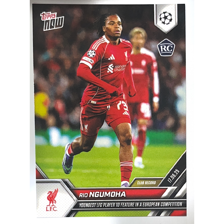 การ์ดฟุตบอลนักเตะลิเวอร์พูล Liverpool FC Rio Ngumoha (RC) รวมทุกรุ่น ของแท้ 100%