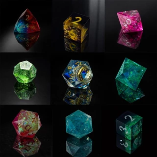 Sharp Edge Dice D4 D6 D8 D10 D12 D20 D100 (1ลูก, 1die) | DnD D&D MTG RPG TRPG บอร์ดเกม Magic เมจิก