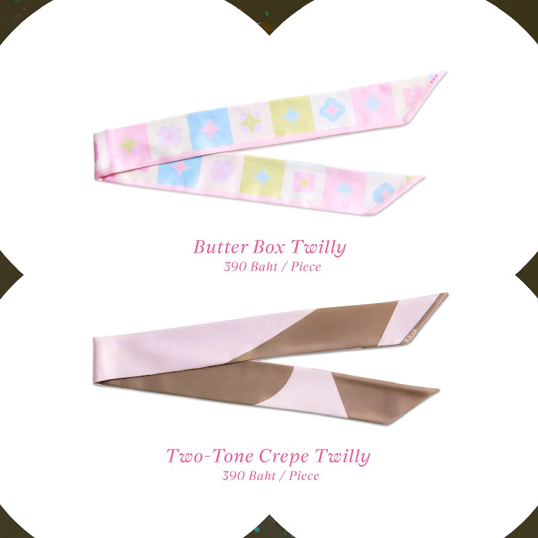 YVIS Silk Twilly - Monogram Parade