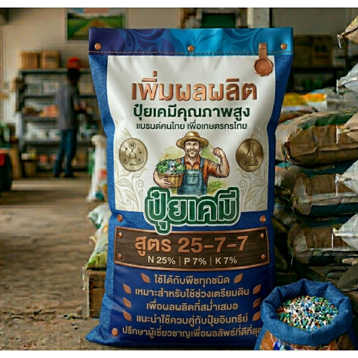 ปุ๋ยเคมี (8-24-24) สูตร 6 เร่งดอก ผล ใบ คุณภาพสูง 50 กิโล