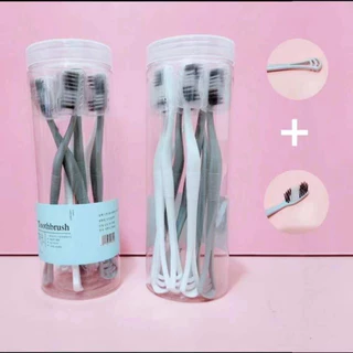 HAPBABY แปรงสีฟันสําหรับเด็กอายุ 3-12 ปี แปรงสีฟันเด็ก ขนนุ่ม 1เเพค 8อัน