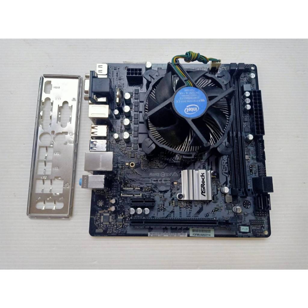 Mainboard 1200 Asrock H510M-HDV R2.0 พร้อมฝาหลัง + CPU INTEL Core i3-10105 พร้อมซิงค์พัดลมอินเทล