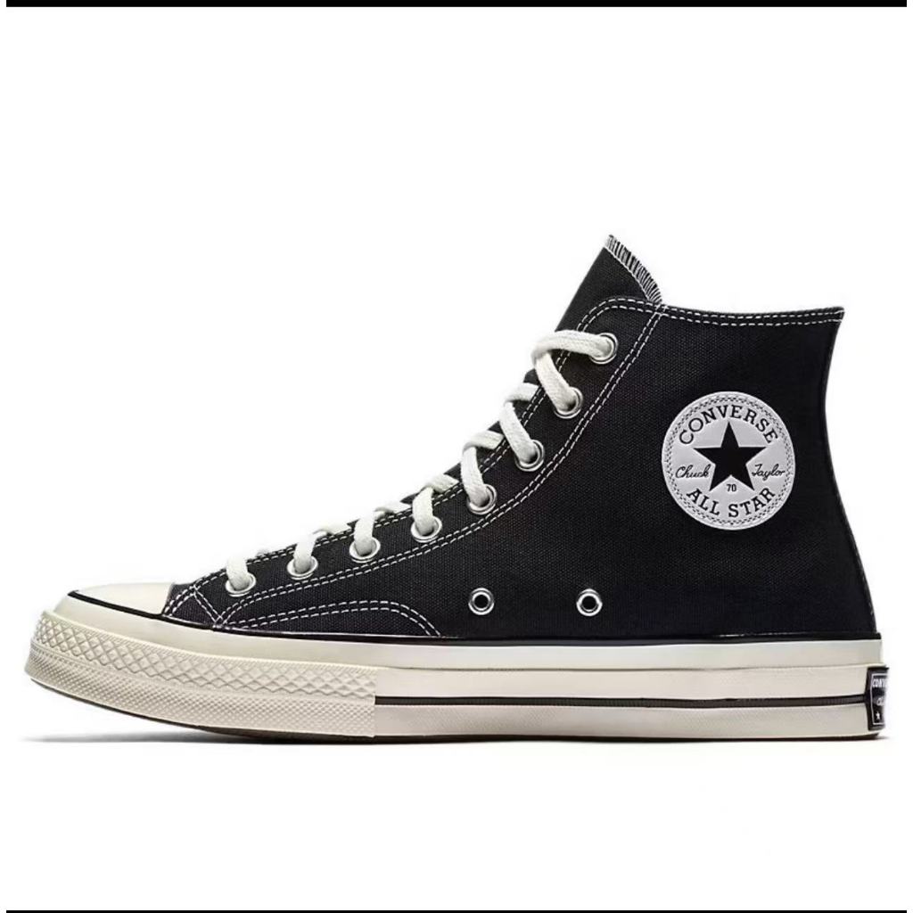 รองเท้าผ้าใบ Converse รุ่นโลโก้สามดาวสไตล์เรโทรยุค 1970 สำหรับผู้ชายและผู้หญิง ทรงหุ้มข้อสูง