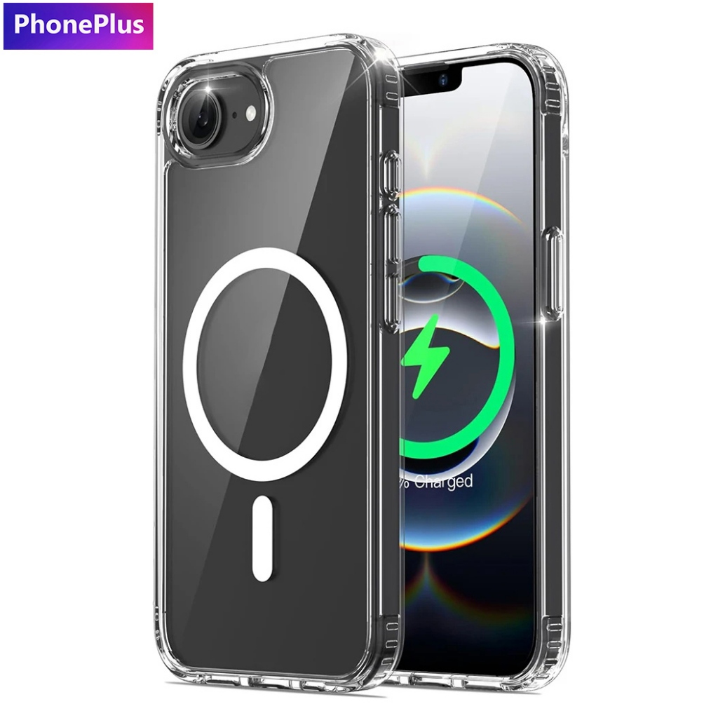 PhonePlus เคสใส เคสไอโฟน iPhone 17e / iPhone 16e  เคสแม่เหล็ก เคสชาร์จไร้สาย เคสไอโฟน17อี iPhone17e/16e Magnetic case