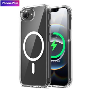PhonePlus เคสใส เคสไอโฟน iPhone 17e / iPhone 16e  เคสแม่เหล็ก เคสชาร์จไร้สาย เคสไอโฟน17อี iPhone17e/16e Magnetic case