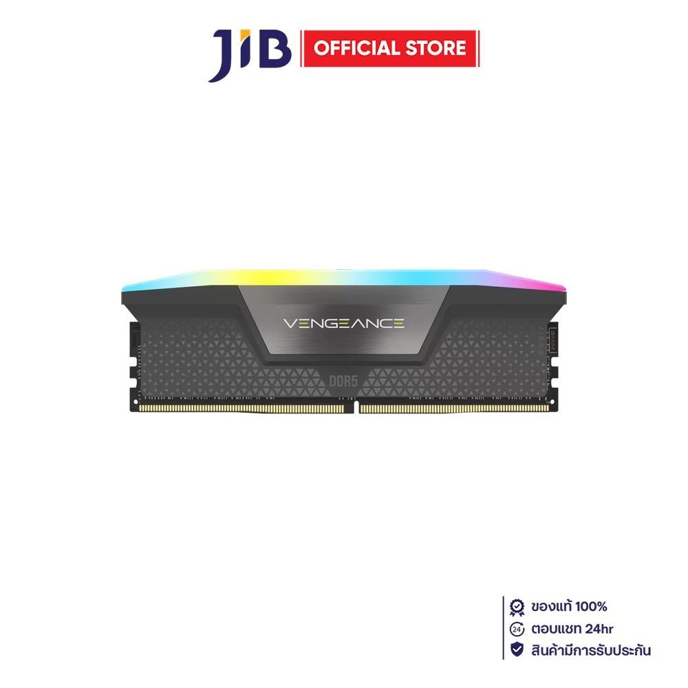 16GB (16GBx1) DDR5 6000MHz RAM (หน่วยความจำ) CORSAIR VENGEANCE RGB DDR5 - AMD EXPO INTEL XMP CL36 GR