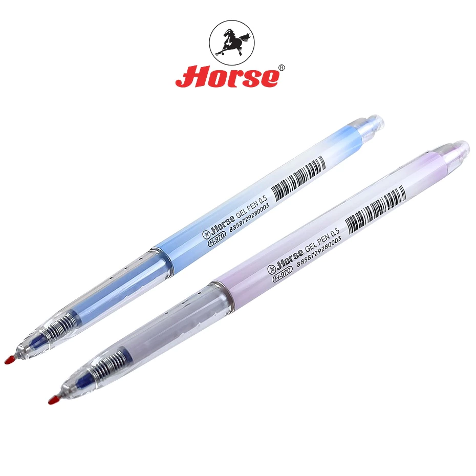 HORSE (ตราม้า) ปากกาเจล แบบกด 0.5mm Gel ink pan ตราม้า รุ่น H-970 จำนวน 1 ด้าม (NEW)