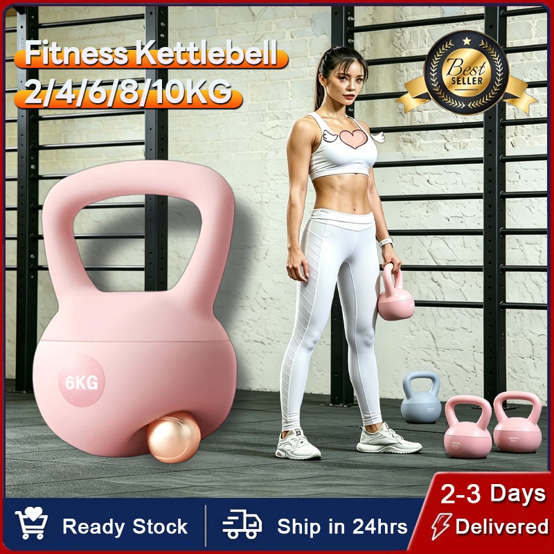 【🎁ถุงมือฟรี】Kettlebell Dumbbell เคตเทิลเบล 2/4/6/8/10KG ดัมเบล ลูกตุ้มยกน้ําหนัก ดัมเบลหูหิ้ว ลูกยกน้ำหนัก ดัมเบลลูกตุ้ม
