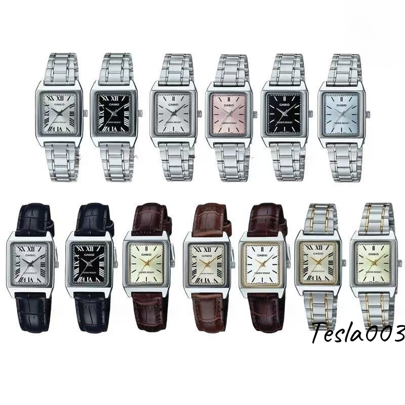 (JAPAN MOVEMENT )Standard รุ่น LTP-V007D LTP-V007L นาฬิกาผู้หญิง  หนัง สายสแตนเลส  รับประกันตัวเครื่