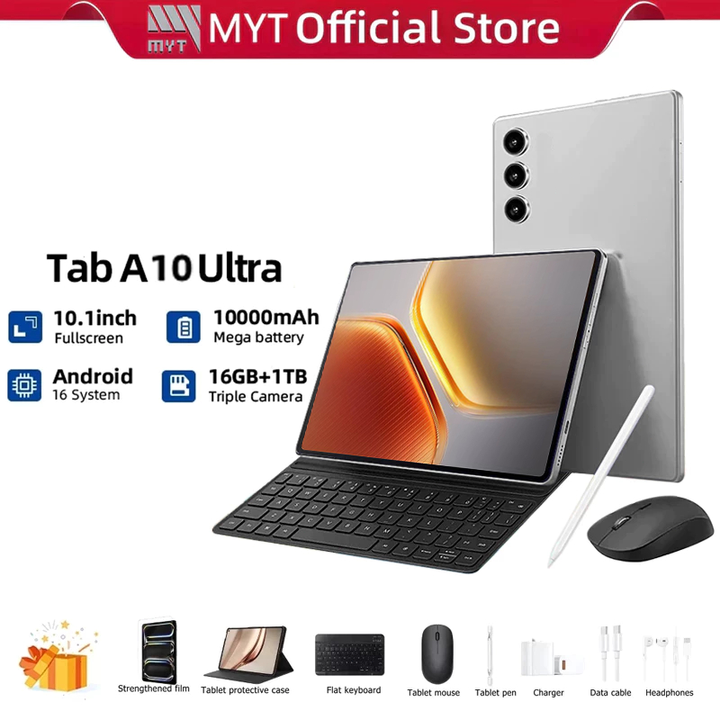 MYT A11 tablet 16GB+1TB แท็บเล็ต 10.1" 90Hz LCD Androind 16.0 Dual SIM 5G/WIFI การประกัน 5 ปี